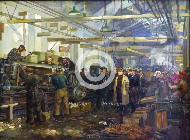 Kirov visiting the Putilov factory.