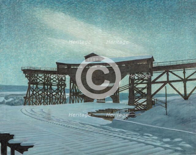 Kiruna mine under the snow. Creator: Lindh, Bror (1877-1941).