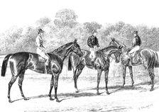 Kisber (Winner of the Derby); Enguerrande and Camelia (Runners of the Dead-Heat for the Oaks), 1876. Creator: Unknown