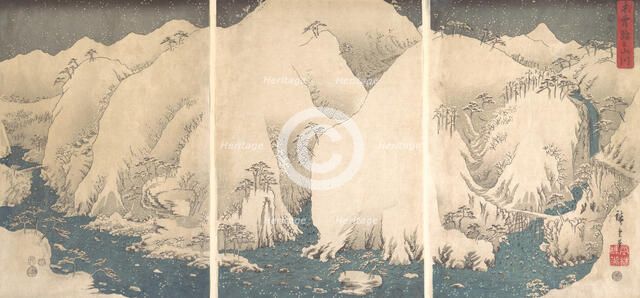 Kiso Gorge in the Snow. Creator: Ando Hiroshige.