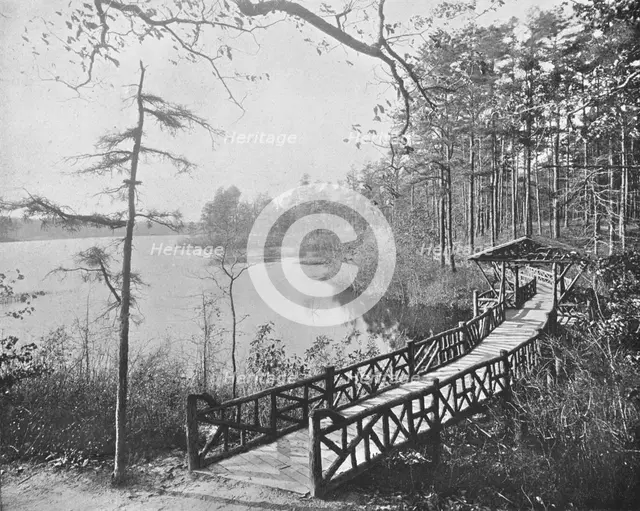 Kissing Bridge, Lakewood, New Jersey, USA, c1900.  Creator: Unknown.