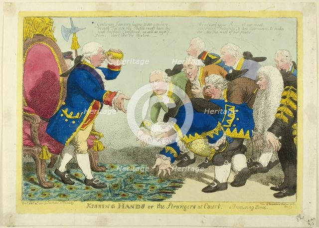 Kissing Hands, published February 10, 1806. Creator: Charles Williams.