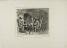Kiss papa with pinches, 1833. Creator: Auguste Raffet