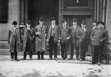K.J. Ferry, T. Kennedy, Frank Hayes, T. Haggerty, M. Dougherty, F. Farrington, John Mack..., 1912. Creator: Bain News Service
