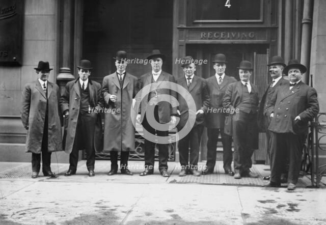 K.J. Ferry, T. Kennedy, Frank Hayes, T. Haggerty, M. Dougherty, F. Farrington, John Mack..., 1912. Creator: Bain News Service.