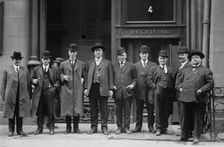 K.J. Ferry, T. Kennedy, Frank Hayes, T. Haggerty, M. Dougherty, F. Farrington, John Mack..., 1912. Creator: Bain News Service