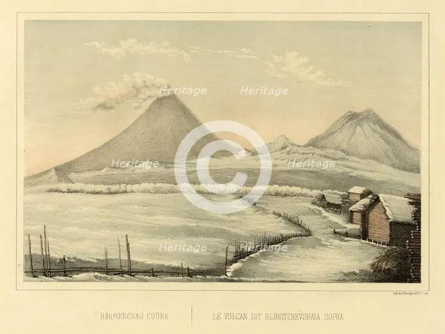 Klyuchevskoi  Volcano, 1856. Creator: Ivan Dem'ianovich Bulychev.