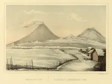 Klyuchevskoi Volcano, 1856. Creator: Ivan Dem'ianovich Bulychev