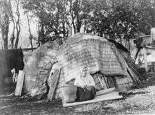 Klamath tule hut, c1923. Creator: Edward Sheriff Curtis