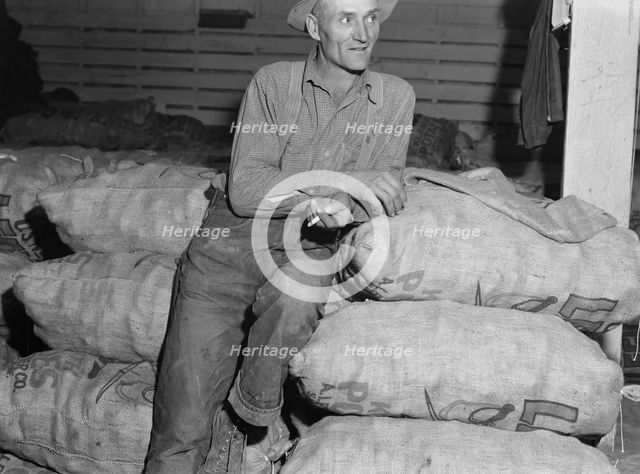 Klamath Basin potato farmer, Tulelake, Siskiyou County, California, 1939. Creator: Dorothea Lange.