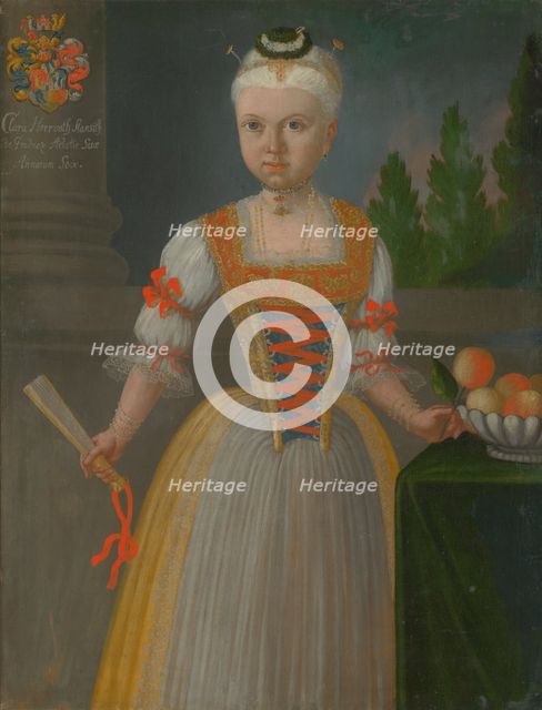 Klára Horvath Stancic aged six, 1740. Creator: Ján Gottlieb Kramer.