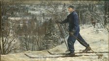 Kliment Voroshilov on a skiing trip, 1937