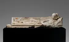 Kline Monument with a Reclining Girl, A.D. 120-140. Creator: Unknown