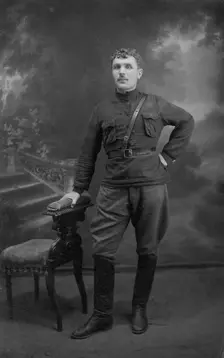 Kruchin Vitaly Mikhailovich in the editorial office of the newspaper "Forward"..., 1920s. Creator: Unknown