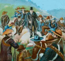 Kruger Appealing to the Burghers at Bloemfontein 1900