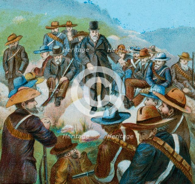 'Kruger Appealing to the Burghers at Bloemfontein', 1900 . Artist: Unknown.