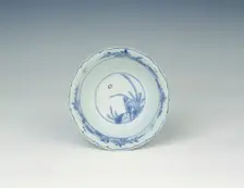 Kraak blue and white bowl with birds and flowers, Ming dynasty, China, 1560-1580. Creator: Unknown