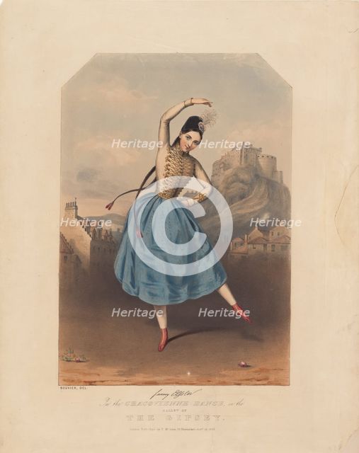 Krakowiak, danced by Fanny Elssler (1810-1884) in ballet La Gipsy, c1840.