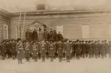 Krasnoyarsk Cossack cavalry sotnya, 1880. Creator: Unknown