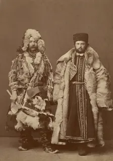 Krasnoyarsk merchants at the fair in Nizhny Novgorod, 1860-1870. Creator: Andrei Osipovich Karelin
