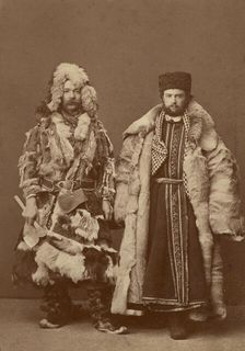 Krasnoyarsk merchants at the fair in Nizhny Novgorod, 1860-1870. Creator: Andrei Osipovich Karelin