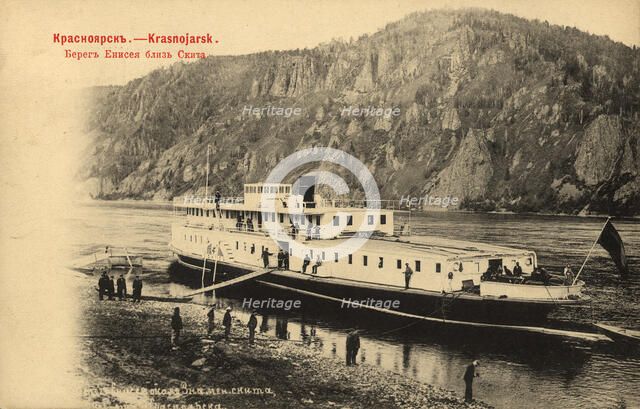 Krasnoyarsk The bank of the Yenisei near Skete, 1903. Creator: Unknown.