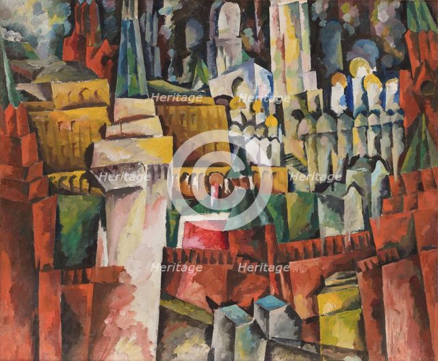 Kremlin. Urban landscape, 1919-1920. Creator: Lentulov, Aristarkh Vasilyevich (1882-1943).