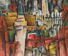 Kremlin. Urban landscape, 1919-1920. Creator: Lentulov, Aristarkh Vasilyevich (1882-1943)