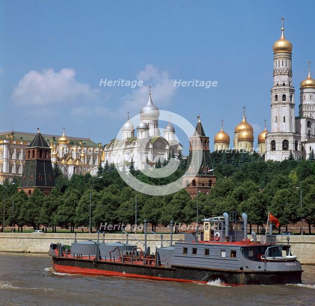 Kremlin seen across the Moskva river. Artist: Unknown