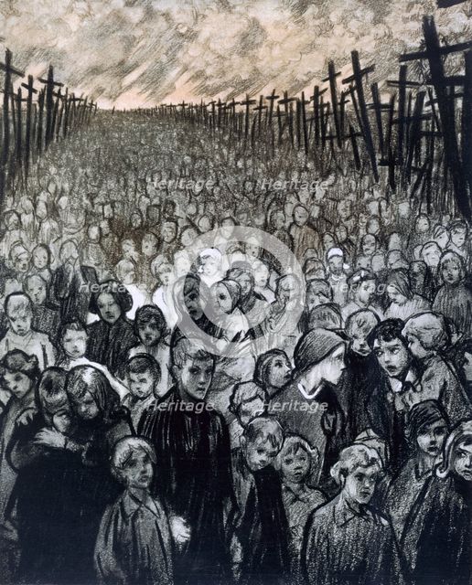 'Kreuzland, Kreuzland uber Alles', 1916. Creator: Louis Raemaekers.