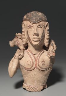 Kriophoros (Ram-Bearer), Statuette, 650-600 BC. Creator: Unknown