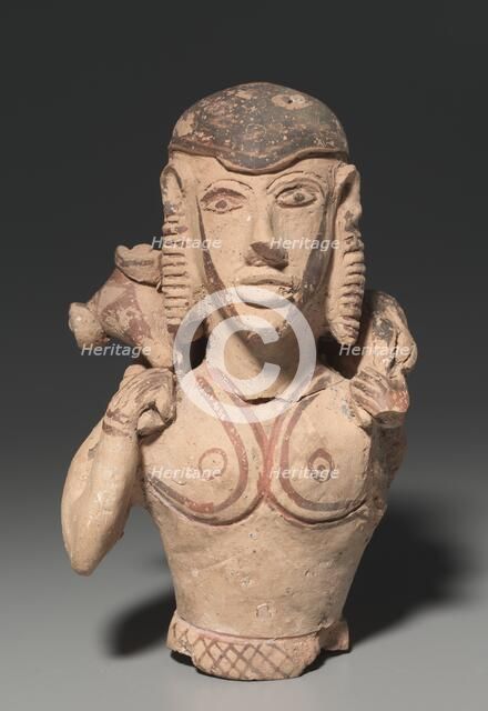 Kriophoros (Ram-Bearer), Statuette, 650-600 BC. Creator: Unknown.