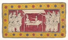 Krishna with an Ascetic, ca.1850. Creator: Unknown
