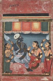 Krishna with Radha and Two Attendants (recto); Jagannath, Subhadra and Balarama...(verso), 18th cent Creator: Unknown