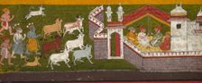 Krishna and Balarama Approaching Mathura, c. 1740-1750. Creator: Unknown