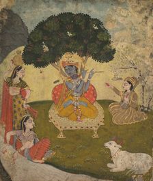 Krishna and Gopis, mid 1800s. Creator: Unknown