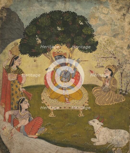 Krishna and Gopis, mid 1800s. Creator: Unknown.