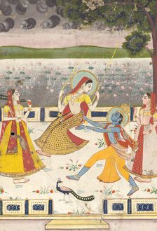 Krishna and Radha, 19th century. Creator: Unknown