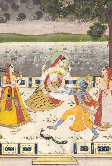 Krishna and Radha, 19th century. Creator: Unknown.