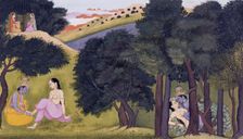 Krishna and Radha as Lovers, from a "Gitagovinda" Series, c1780. Creator: Unknown
