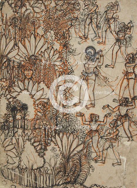 Krishna and the Cowherds at the Edge of a Forest, c1750. Creator: Unknown.