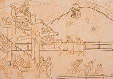 Krishna and the Gopis Ride a Ferris Wheel at a Village Festival, c1825. Creator: Unknown