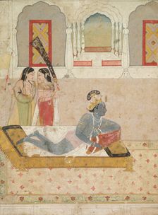 Krishna Awaiting Radha, c. 1750-1760. Creator: Unknown