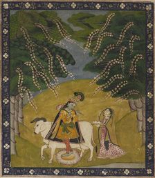 Krishna being offered cakes, 19th-20th century