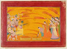 Krishna Celebrates Holi, c. 1770. Creator: Unknown