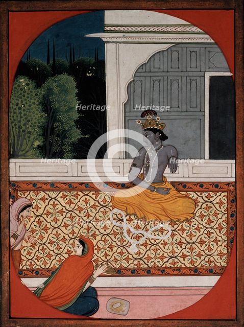 Krishna discards his garland, c1800. Artist: Unknown.