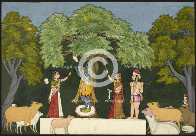 Krishna entertains his companions, ca. 1760-1765. Creator: Unknown.