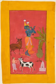 Krishna Fluting, c. 1675-1700. Creator: Unknown