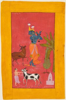 Krishna Fluting, c. 1675-1700. Creator: Unknown
