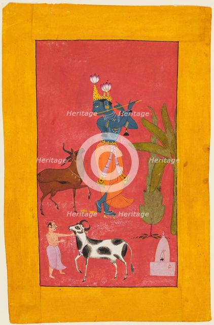 Krishna Fluting, c. 1675-1700. Creator: Unknown.